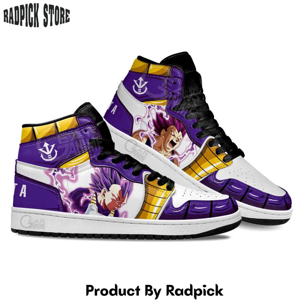 Vegeta ultra ego air jordan high top sneakers anime mn15  rp0356023